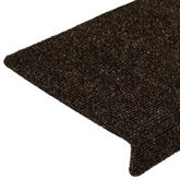 Maty na schody samoprzylepne 15 szt. 65x21x4 cm Ciemnobrązowe, prostokątne krawędzie