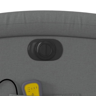 vidaXL Podnoszony fotel masujący, elektryczny, rozkładany, ciemnoszary