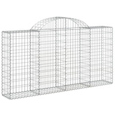 Kosze gabionowe, 12 szt, 200x30x100/120cm, galwanizowane żelazo