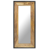 vidaXL Lustro, 110 x 50 cm, lite drewno mango