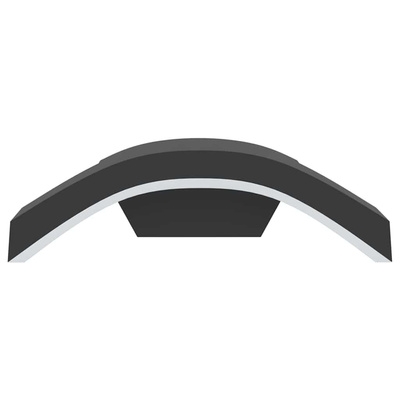 Kinkiety zewnętrzne LED, 2 szt., czarne, odlewane aluminium