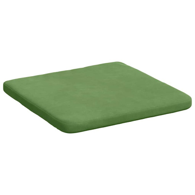 Poduszki na siedziska 4 pcs Jasnozielony 40 x 40 x 3 cm Aksamit