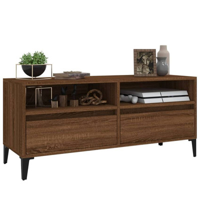 vidaXL Szafka pod TV, brązowy dąb, 100x34,5x44,5 cm