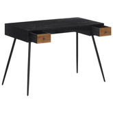 vidaXL Biurko, 117x56,5x75 cm, lite drewno z odzysku