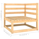 6-cz. zestaw wypoczynkowy do ogrodu, z poduszkami, lita sosna