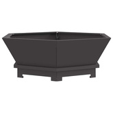 Kominek Czarny 75 x 75 x 28 cm Stal