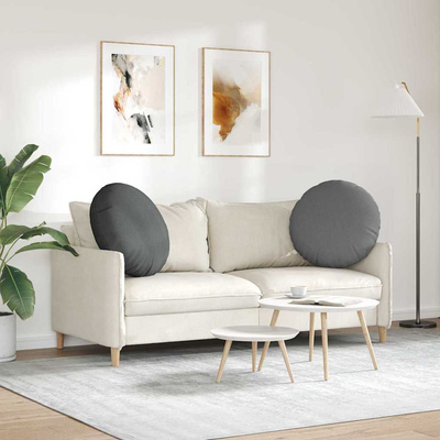 Poduszki na siedziska 2 pcs Ciemnoszary ?80 x 29 cm tkanina
