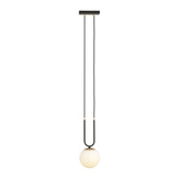 Lampa wisząca GLAM 1 BLACK/OPAL