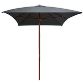 Parasol ogrodowy na drewnianym słupku, 200x300 cm, antracytowy
