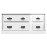 vidaXL Szafka pod TV, wysoki połysk, biała, 100x35,5x45 cm