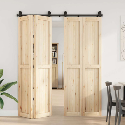System do montażu drzwi przesuwnych, 183 cm, stal, czarny