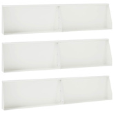 Mur oporowy 6 szt. 100 x 12 x 30 cm Stal Biały