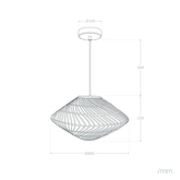 Lampa Wisząca Boho z Rattanu   Abruzzo Giorgia 50cm E27