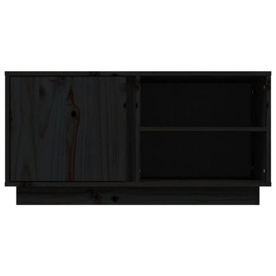 Szafka pod TV, czarna, 80x35x40,5 cm, lite drewno sosnowe vidaXL
