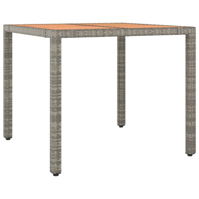 3-cz. zestaw mebli bistro z poduszkami, szary, polirattan