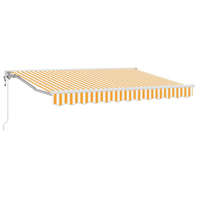 Rama markizy Żółty i Biały 250 x 200 cm Poliester z powłoką PU