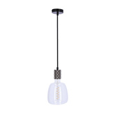 Zawiesie metalowe czarne lampa wisząca oprawa E27 31-04901
