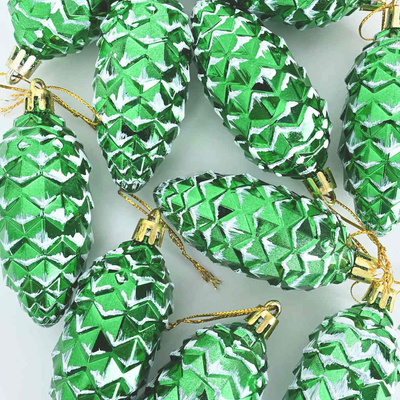 Choinkowa Bombka Szyszka 40 pcs Zielony Z tworzywa sztucznego