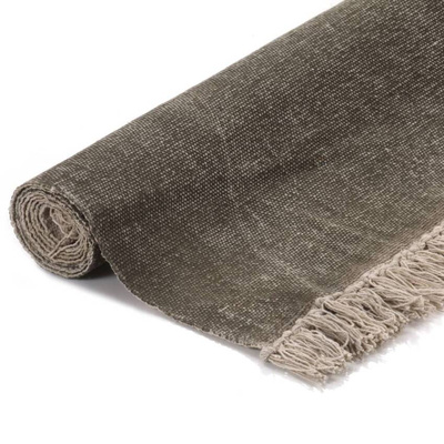 vidaXL Dywan typu kilim, bawełna, 120 x 180 cm, taupe