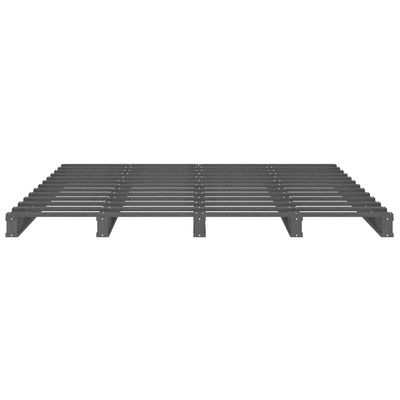 vidaXL Łóżko z palet, szare, 120x200 cm, lite drewno sosnowe
