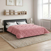 Zimowa Kołdra Różowy 200 x 220 cm Mikrofibra i Fleece Teddy