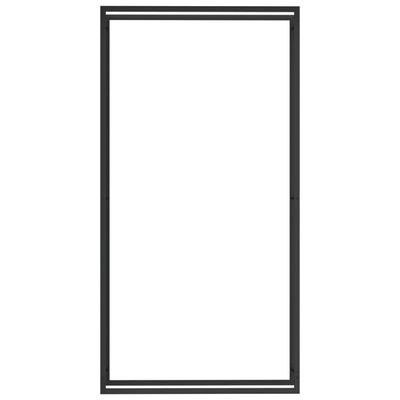 Stojak na drewno, matowy czarny, 110x28x214 cm, stalowy