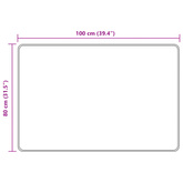 Chodnik dywanowy MARSA Antracyt 80 x 100 cm Poliester i PVC