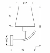 VITORIA kinkiet ścienny 1x40W E14 patynowa oprawa miodowy abażur klasyczny elegancki styl retro rustykalny do salonu sypialni korytarza nad lustro