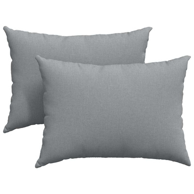 Poduszki na sofę 2 pcs Jasnoszary 70 x 50 cm tkanina