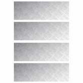 Stopień Prostokątny 4 pcs Srebrny 90 x 30 cm Aluminium
