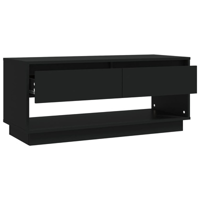 vidaXL Szafka pod TV, czarna, 102x41x44 cm, materiał drewnopochodny