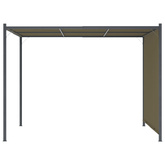 Pergola ogrodowa ze zwijanym dachem, 3x3 m, taupe, 180 g/m?
