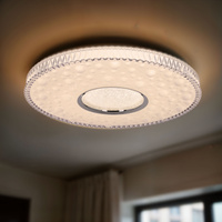 BUBBLES lampa sufitowa plafon 40cm 24W LED 4000K klosz biały+chromowy 14-34267