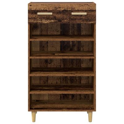 Szafka na buty z szufladą z półką Stare drewno 60 x 35 x 105 cm
