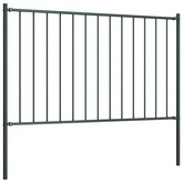 Panel ogrodzeniowy ze słupkami, stal malowana proszkowo, 1,81 x 0,75 m, antracyt