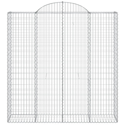 Kosze gabionowe, 8 szt, 200x50x200/220 cm, galwanizowane żelazo
