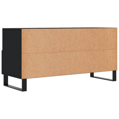 vidaXL Szafka pod TV, czarna, 102x36x50 cm, materiał drewnopochodny wariant 5