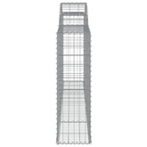 Kosze gabionowe, 10 szt, 300x30x100/120cm, galwanizowane żelazo