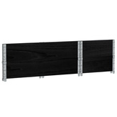 Nadstawki paletowe, 2 szt., czarne, 100x50 cm, drewno sosnowe