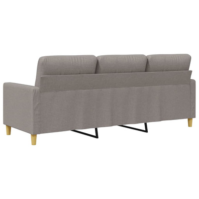 Sofa 3-osobowa, kolor taupe, 180 cm, tapicerowana tkaniną
