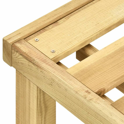 vidaXL Leżak podwójny, impregnowane na zielono drewno sosnowe