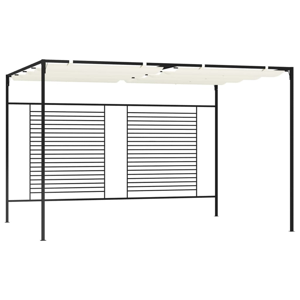 Altana ogrodowa ze zwijanym dachem, 3x4x2,3m, kremowa, 180 g/m?