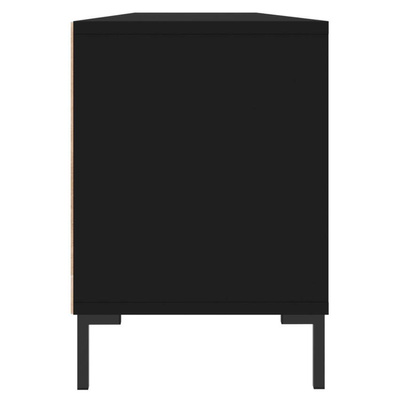 vidaXL Szafka pod TV, czarna, 150x30x44,5 cm, materiał drewnopochodny