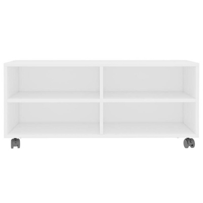 vidaXL Szafka pod TV, biała, 90x35x35 cm, materiał drewnopochodny