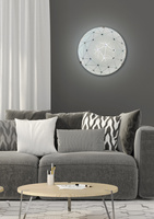 Plafon LED Rock okrągły do kuchni 30 cm 4000K biały metal szkło