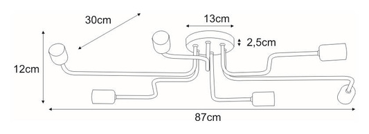 Lampa sufitowa K-4040 z serii PEKA KAJA
