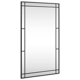 vidaXL Lustro ścienne, czarne, 60x100 cm, prostokątne, żelazo