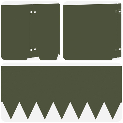 Krawężnik do trawnika 20 szt. 103 x 30 cm Stal Oliwkowy zielony