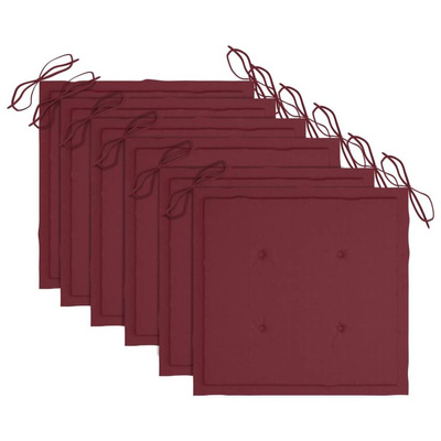 vidaXL Składane krzesła ogrodowe, 6 szt., poduszki, drewno akacjowe