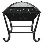 vidaXL Palenisko z pogrzebaczem, 50 cm, XXL, stal model standard